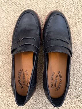 Kork-Ease Carlisle Black Leather Loafers